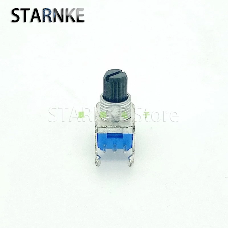 5PCS R0912N Type B10K Horizontal 3-Pin Single Speaker Amplifier Audio Volume Potentiometer Flower Shaft 11mm With Bracket