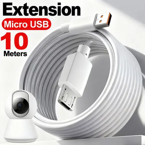 1m/5m/8m/10m/12m/14m Micro USB Extension Cable for Samsung Xiaomi Camera Monitor Android Charging Wire Super Long Micro Cord