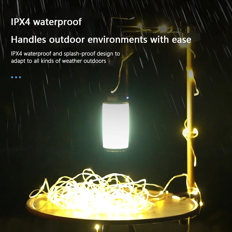 

Multi functional outdoor camping lights rainbow lighting camping lights tent light portable retractable light string emergency