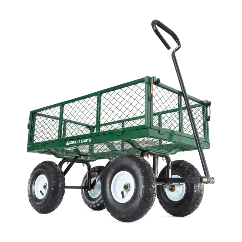 Gorilla Carts for GOR400 400-lb. Steel Mesh Garden Cart with 10\