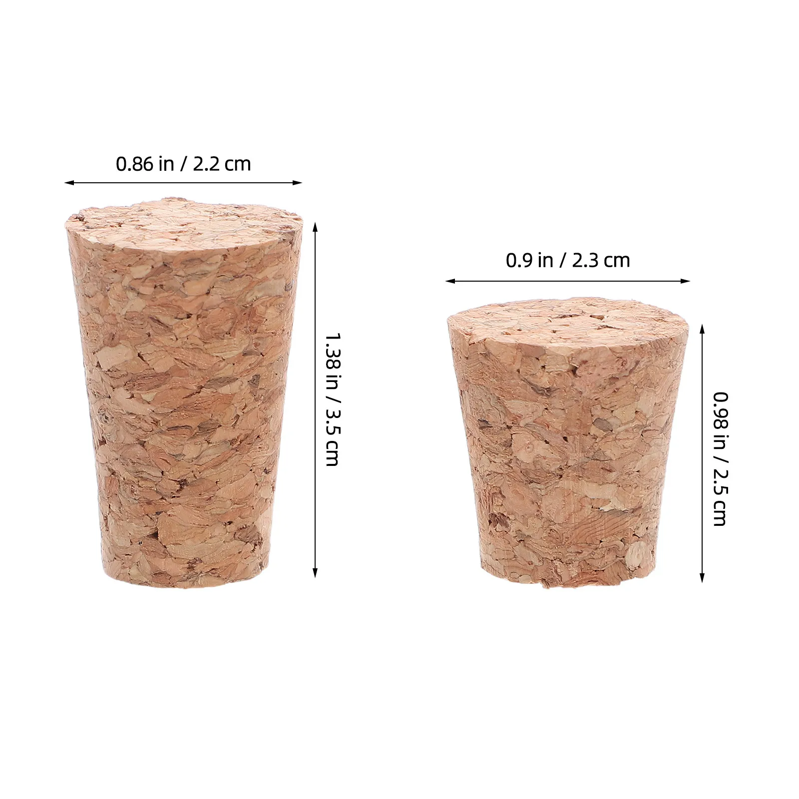 40Pcs Soft Wood Cork Stoppers Tapered Bottle Seal Plugs for Wine Glass Vial DIY Craft Projects Wishing Bottle Beer Corks