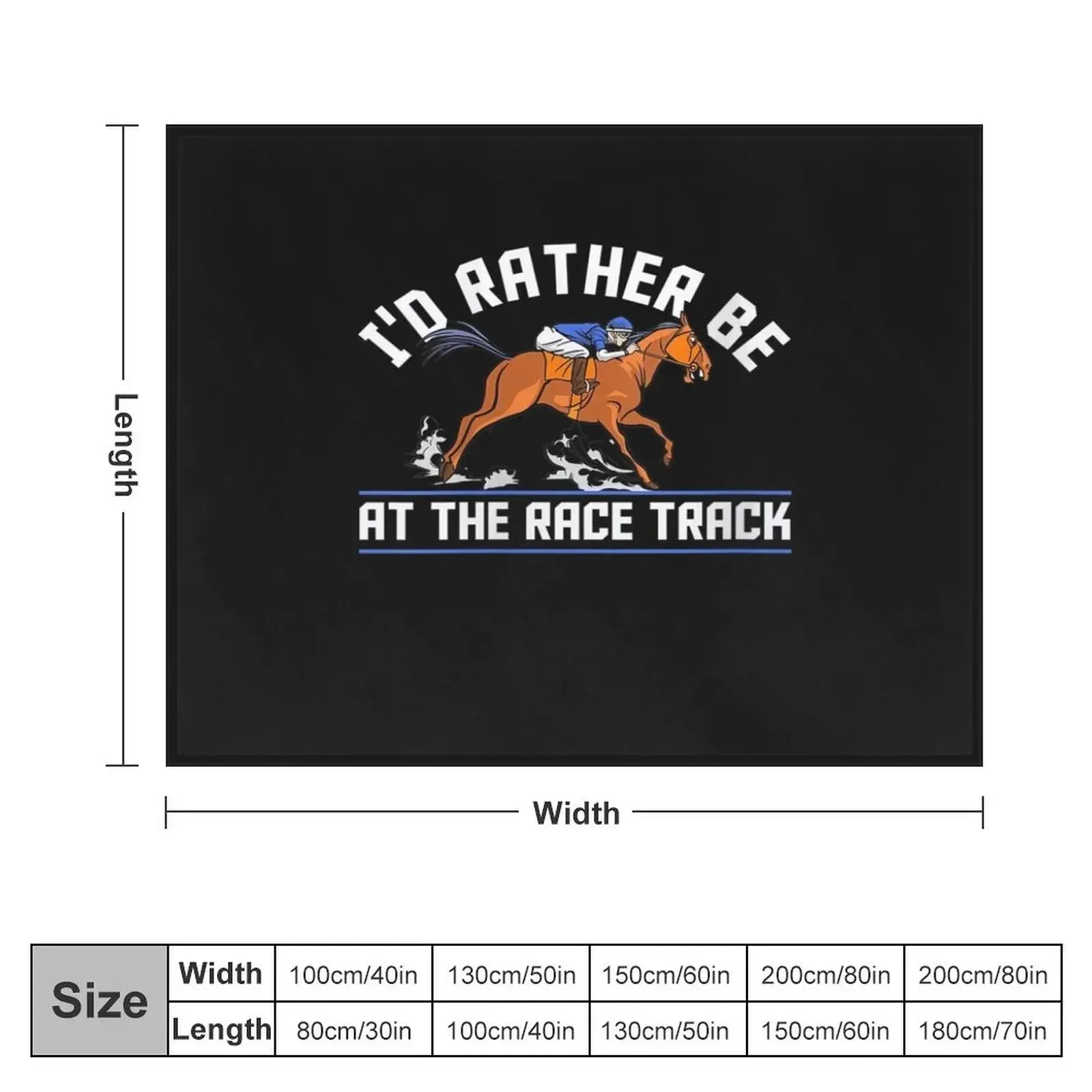 Id Rather Be At The Race Track Throw Blanket Baby Multi-Purpose Furry Blankets