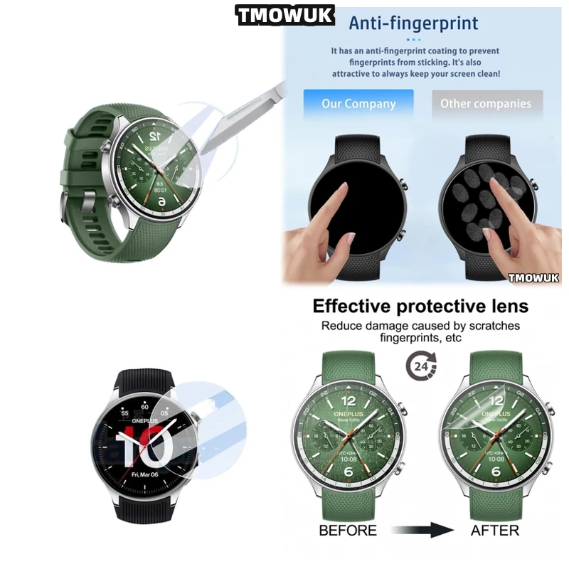 

For OnePlus Watch 2R Ultra-Thin Tempered Glass Screen Protector - 9H Hardness, HD Clear, Bubble-Free Installation