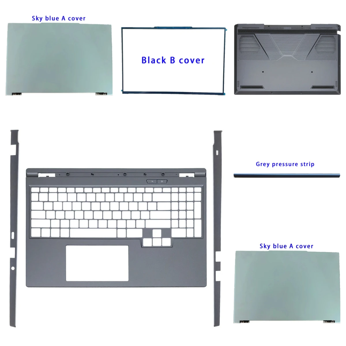 Shell Mechanical Revolution Aurora X Pro / Kuangshi X Pro 25 models: top cover, screen bezel, palm rest, bottom case