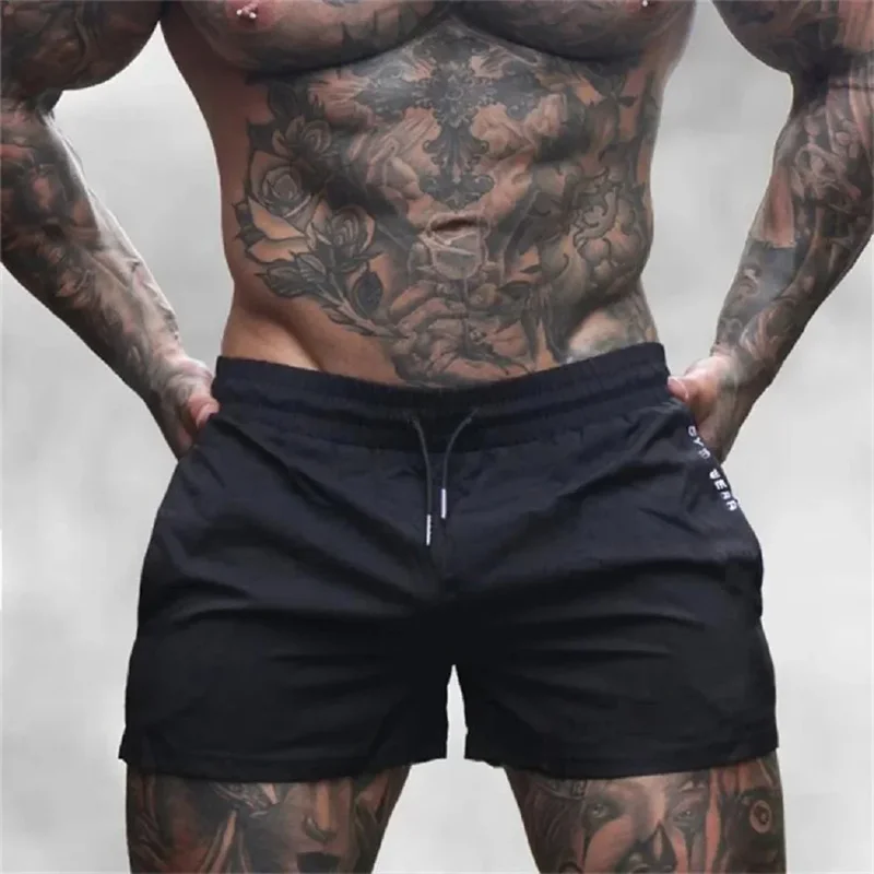 NEW Sports Trendy Quick-drying Three-point Pants Elastic Thin Running shorts Track And Field Training Pants Fitness Beach Shorts image 3