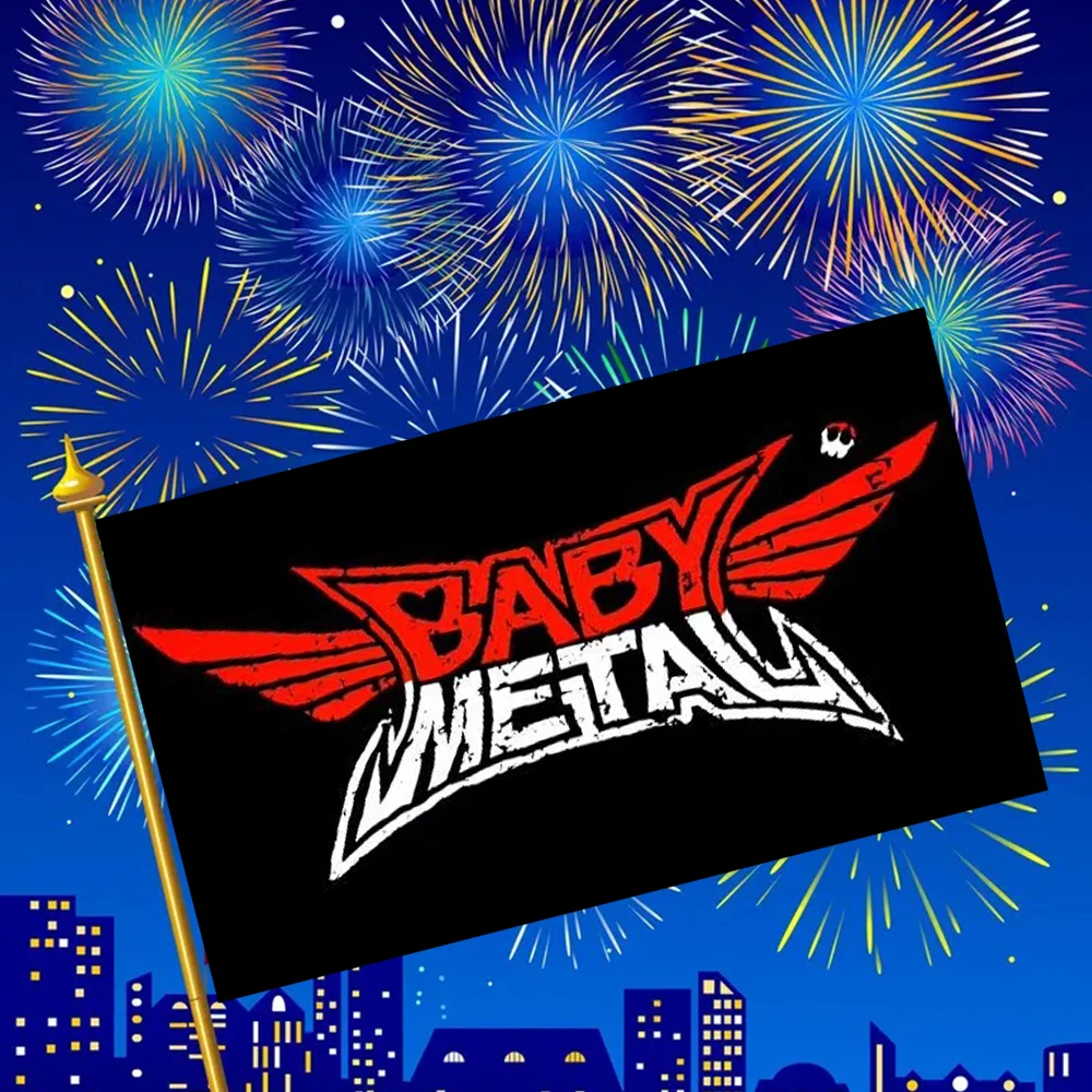 2X3FT custom gift 3x5ft polyester flag with babymetal Banner