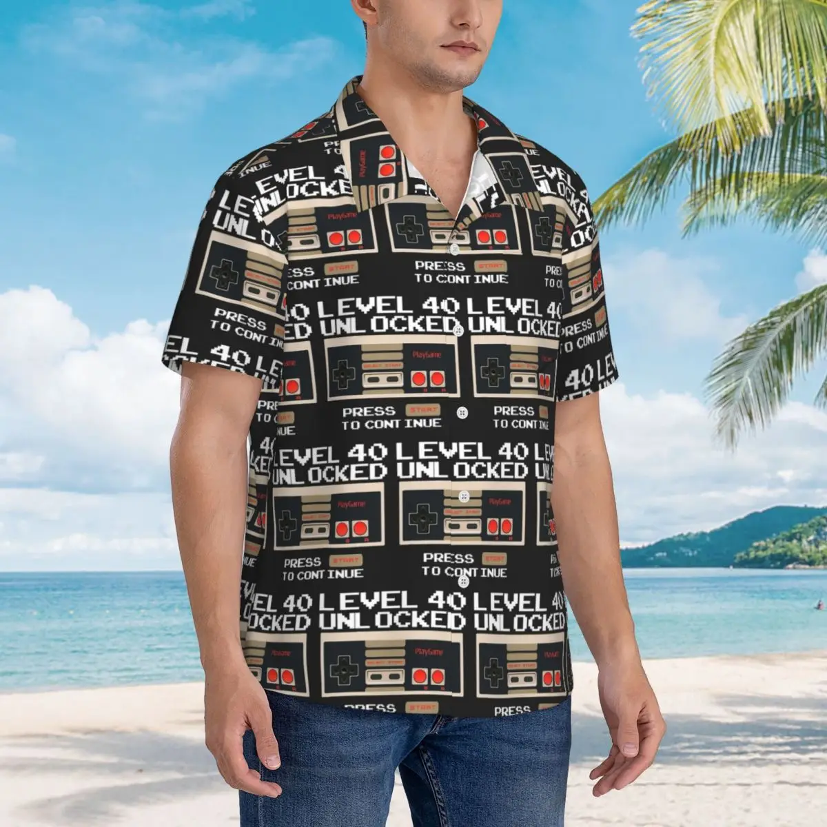 

3D Cassette Music Tape Hawaiian Shirts Casual Men Short Sleeve Shirt for Summer Beach Men's Lapel Tops