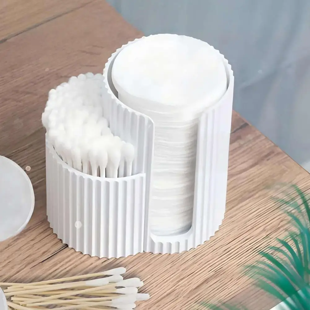 2pcsNew Makeup Supplies Desktop Organizer,nail Art Tools Cotton Swabs Storage Box Makeup Round Pad Holder Make Up Sponges JJ2528 view 4