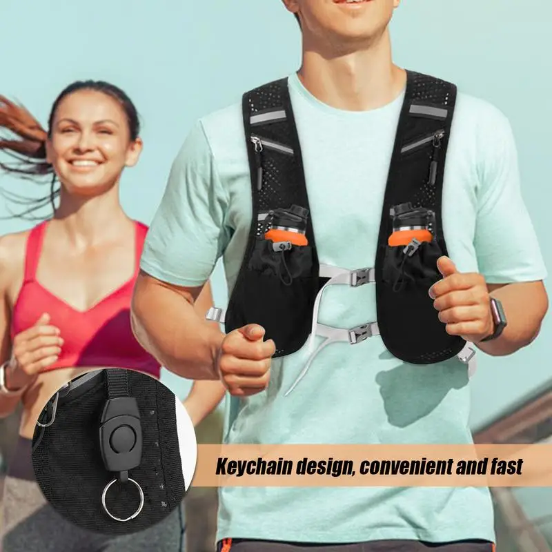 Trail Running Vest Adjustable Running Vest PackLightweight Water Backpack With Soft Flask Pockets Cell Phone Holder For Cycling