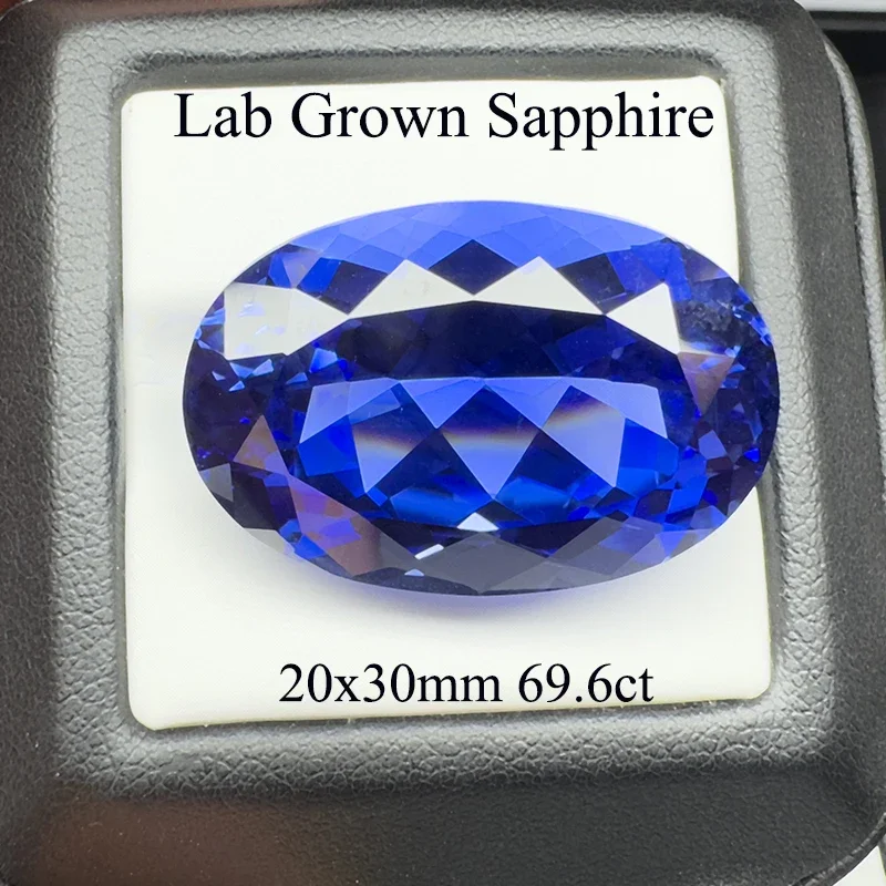 

Lab Grown Sapphire Royal Blue Oval Cut 20x30mm VVS1 Gemstone for Diy Jewelry Making with AGL Certificate