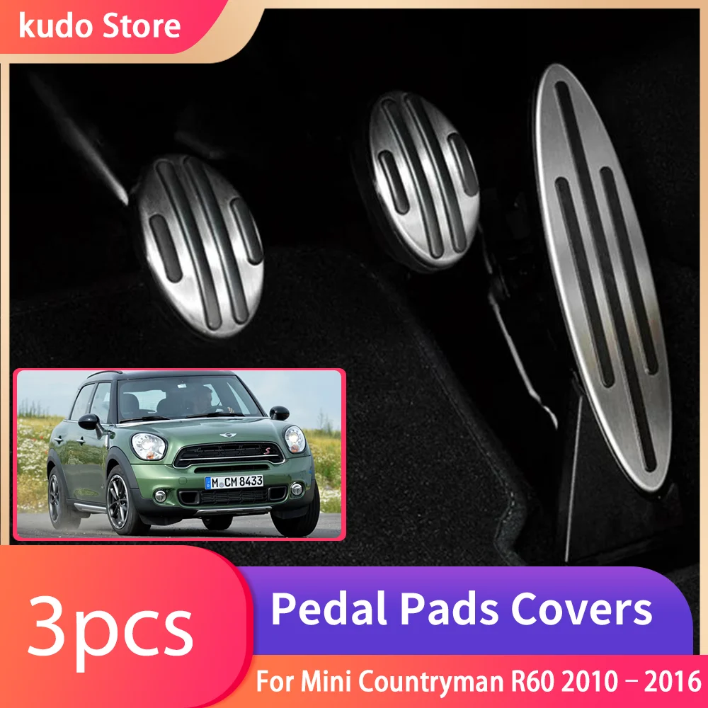 

For Mini Countryman R60 2010–2016 Stainless Steel MT No Drilling Non-slip Foot Pedals Rest Accelerator Tray Part Accessories.