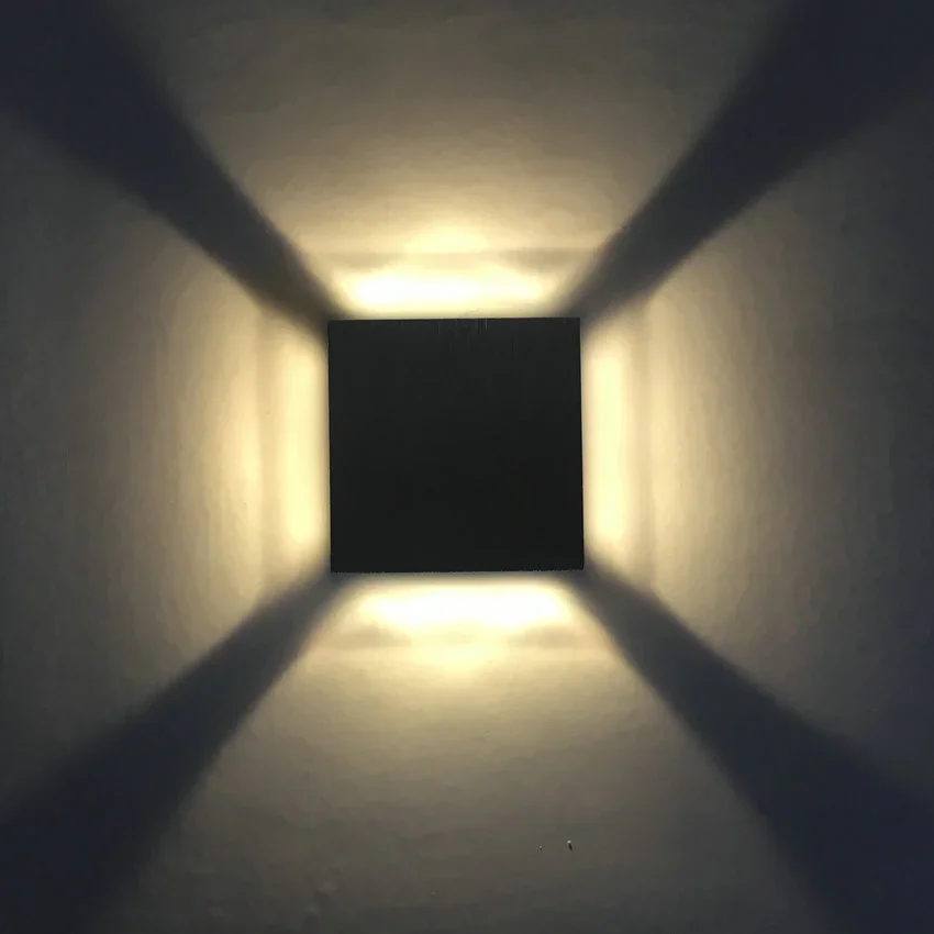 

Led Ultrathin Square Wall Lamp All Sides Come Light Foundation Lamp 1w3w Bar Ktv Corridor Aisle Background Wall Decoration Lamp