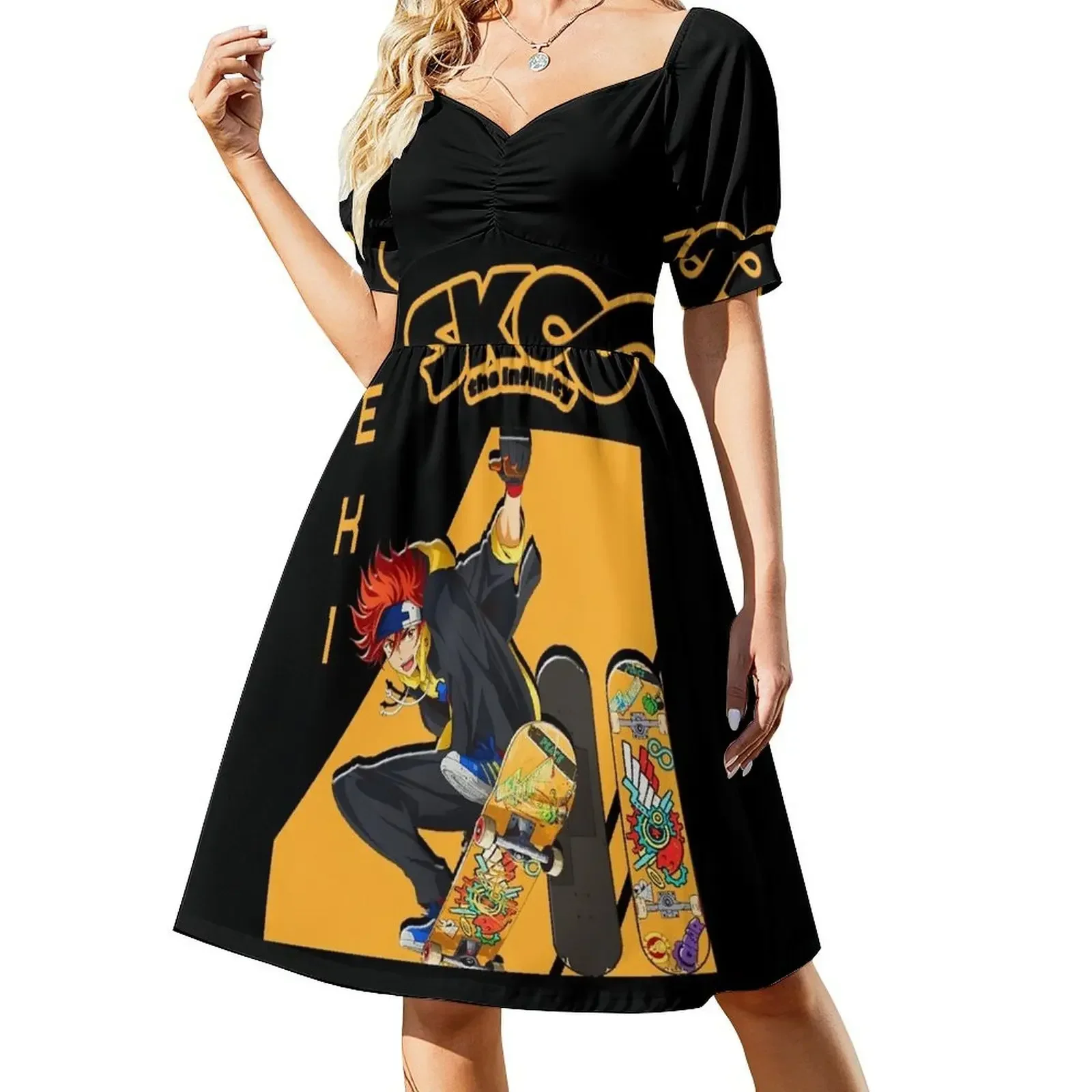 

REKI INFINITY Short-Sleeved Dress dresses summer dresses for special events clothes elegant guest wedding dress Dress