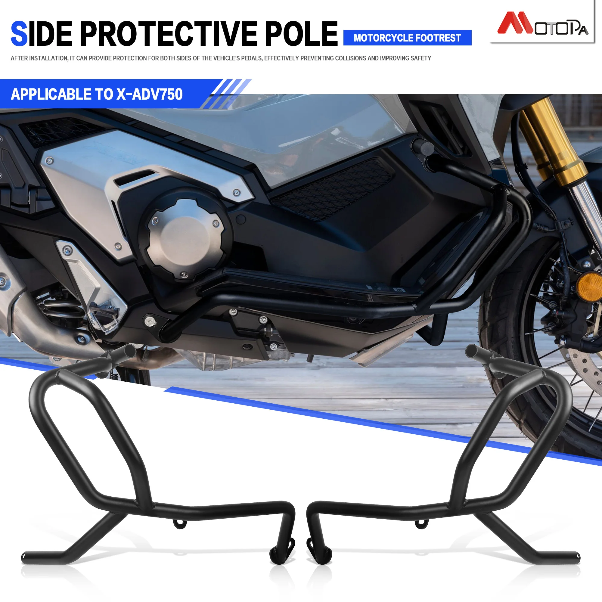 

Motorcycle Crash Bar Frame Engine Protection Guard Bumper Stunt Cage Protector Accessories For HONDA X-ADV 750 XADV750 2017-2026