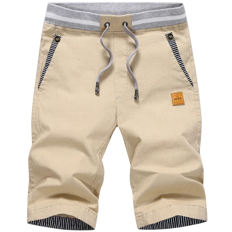 Short Bermuda Beach Short Plus Size 4XL joggers Male Hot linen mens shorts Newest Summer Casual Shorts Men Cotton Fashion Men