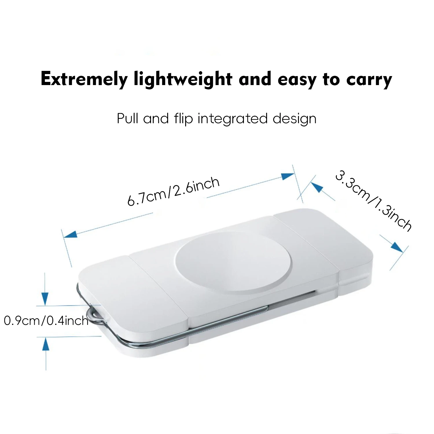 Portable Wireless Charger with Dual USB-A/USB-C Inputs Universal Charging for iWatch AirPods Travel-Friendly Wireless Charger view 3
