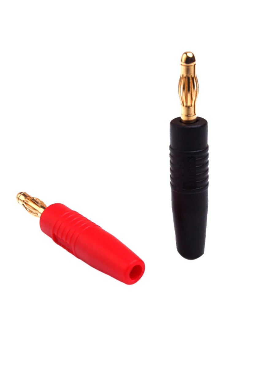 50-個-2mm-ゴールド-バナナ-プラグ-オス-オーディオ-アダプター-2-色-赤-黒-2mm