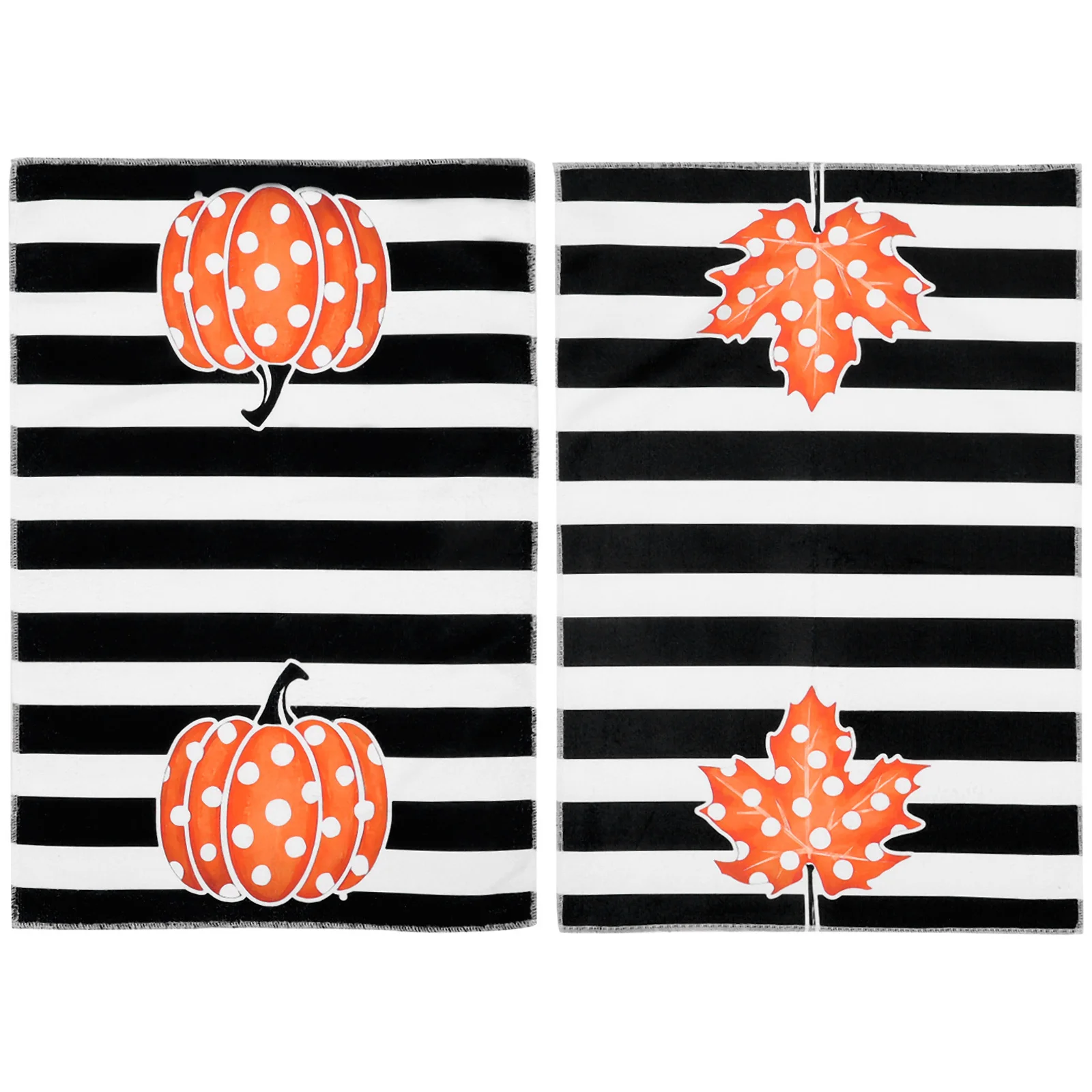 

2Pcs Fall Themed Kitchen Dishcloths Microfiber Absorbent for Household Use Fall Towel Hanging Kitchen Towels