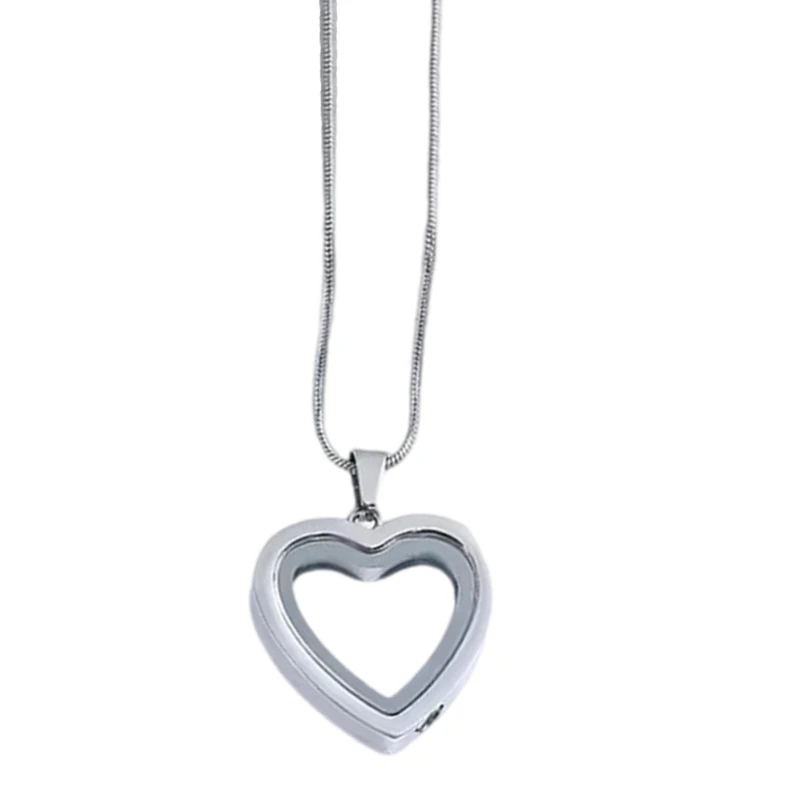 Y166 Pet Urn Necklace for Ashes Cremation Heart Necklace Neck Jewelry Supplies for Pet Memorial Jewelry Accessories