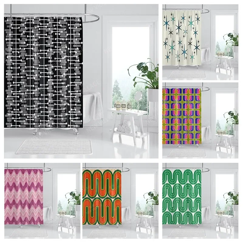 Waterproof fabric shower curtains Bathroom curtain accessories Bath curtain for shower 180x200 240*200 boho decoration abstract