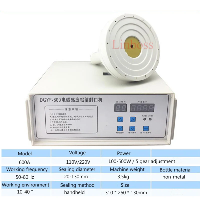 Wholesale  Handheld Induction Sealing Machine Aluminium Foil Pointed Tip Top Plastic Glass Bottle Sealer