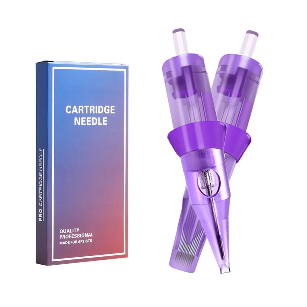 Sterilized Tattoo Needles 10PCS/Box Disposable Safety Tattoo Cartridges Needles Round Shader Standard Size 3RS 5RS 7RS 9RS 11RS