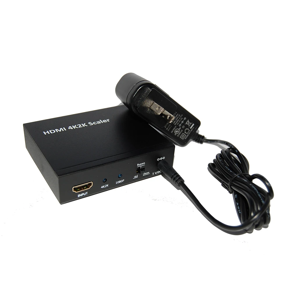 HDMI Video Converter,HDMI 4K2K Scaler with 1080p - Dual Simultaneous Outputs, Supports HDMI Signal Bypass