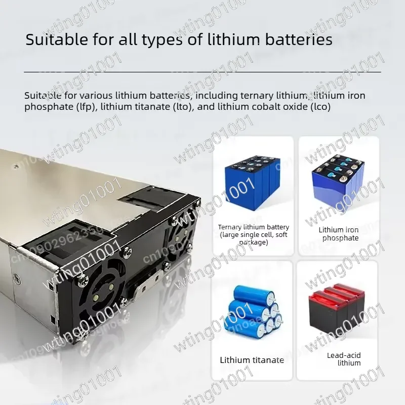 3-128V 0-30A Adjustable Battery Charger for Ternary Iron Lithium Lead Batteries 4856AC Power Module Modification Universal