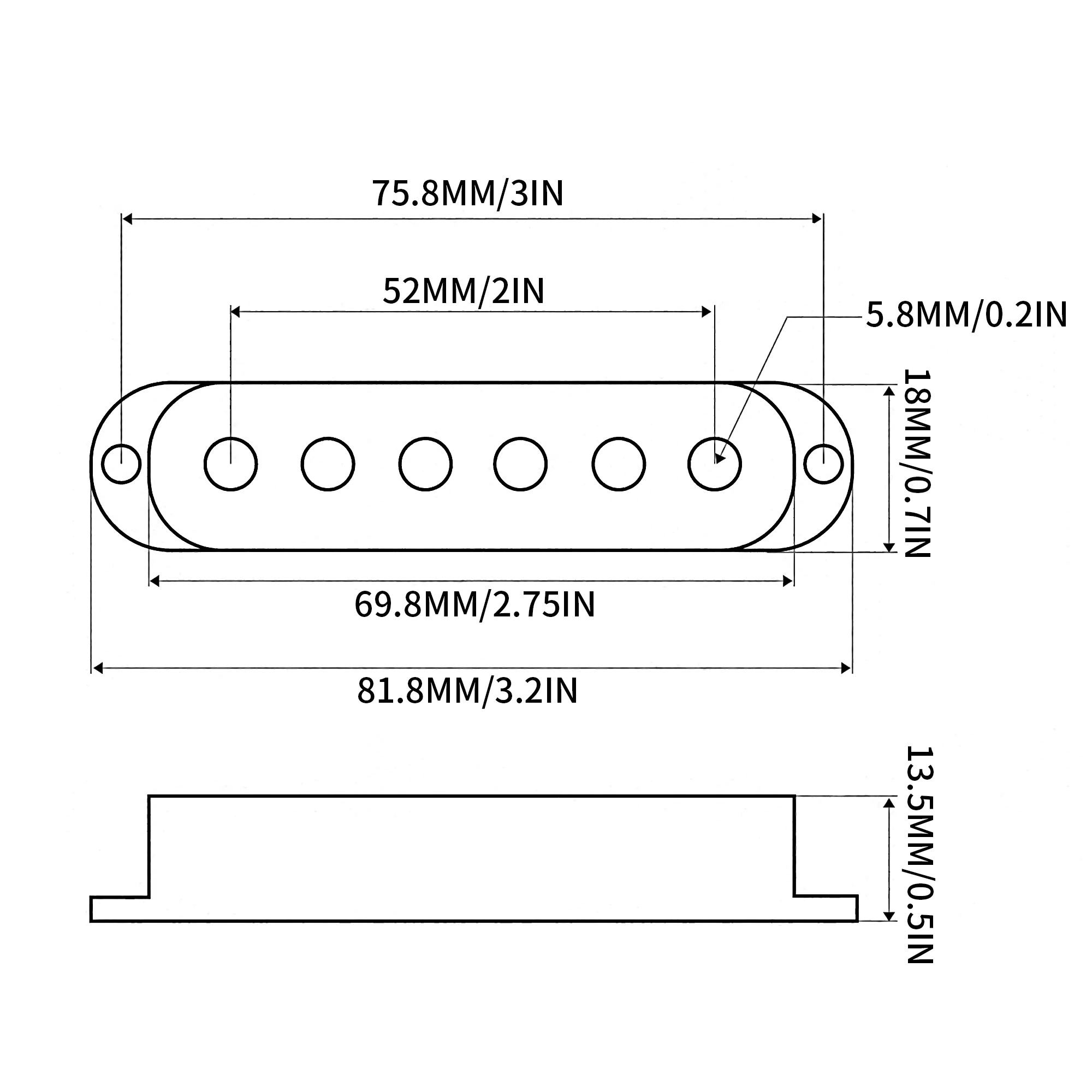 أغطية لاقط بملف واحد للجيتار البلاستيكي من PHRILAM للولايات المتحدة الأمريكية/المكسيك سترات فندر ستراتوكاستر للجيتار الكهربائي (مجموعة من 3)