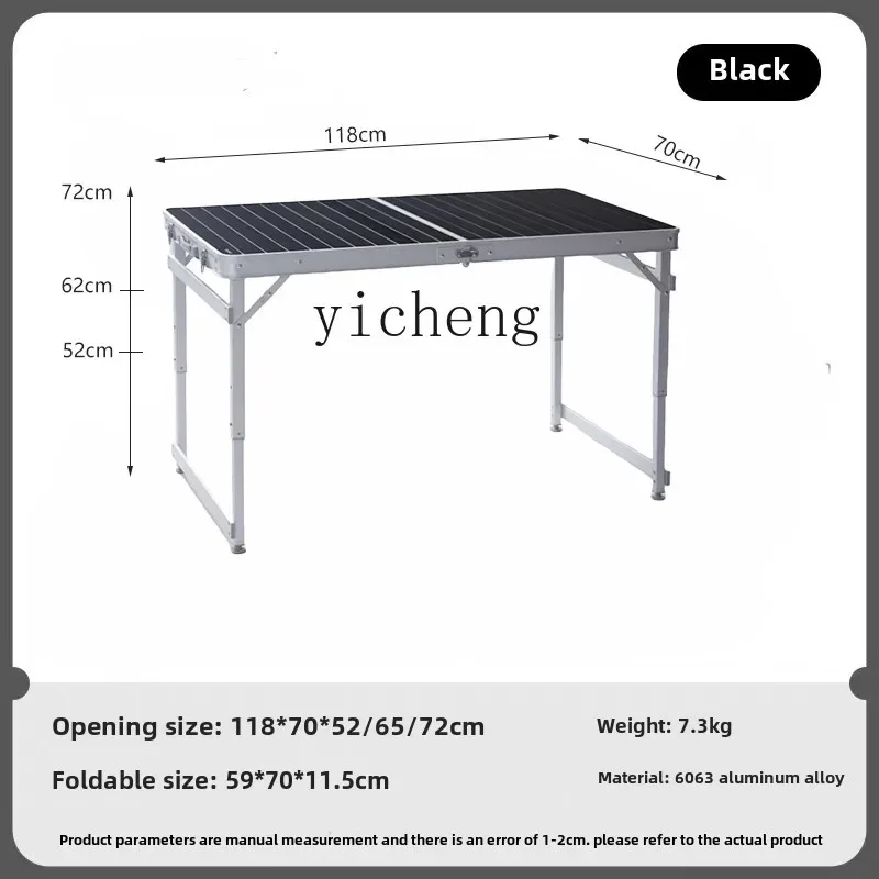 ZC outdoor folding table aluminum alloy portable camping self-driving travel picnic stall publicity ground marketing household
