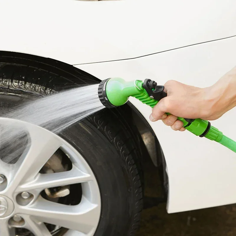 خرطوم سحري قابل للسحب موديل 2025، جهاز غسيل السيارات عالي الضغط، مسدس مياه، خرطوم سقي الحديقة المنزلية، حافة مياه الحديقة