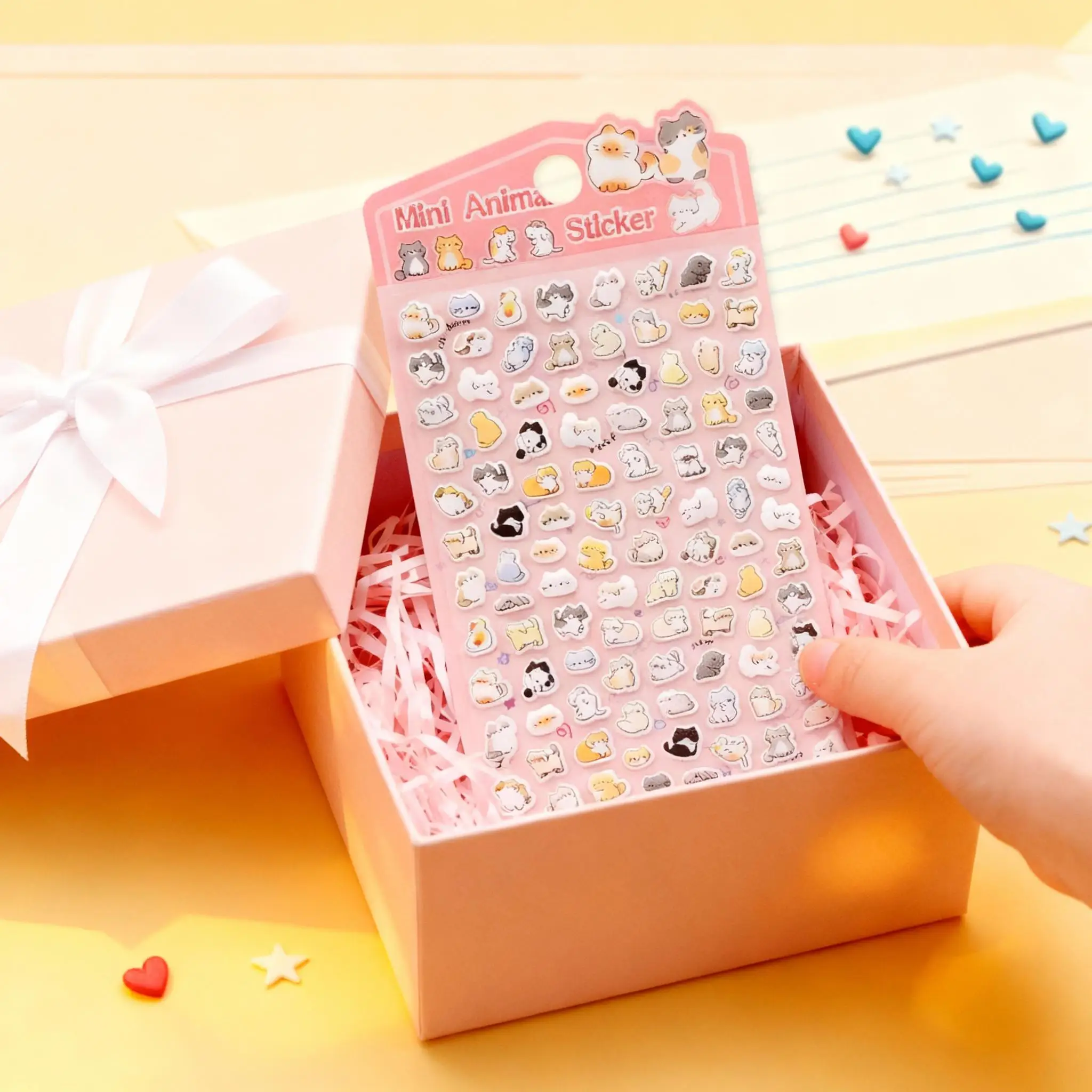 Cute Animals 3D Puffy Stickers Cute Cartoon Scrapbooking Sticker DIY Journal Stationery Sticker Decor Aesthetic Art Stationery