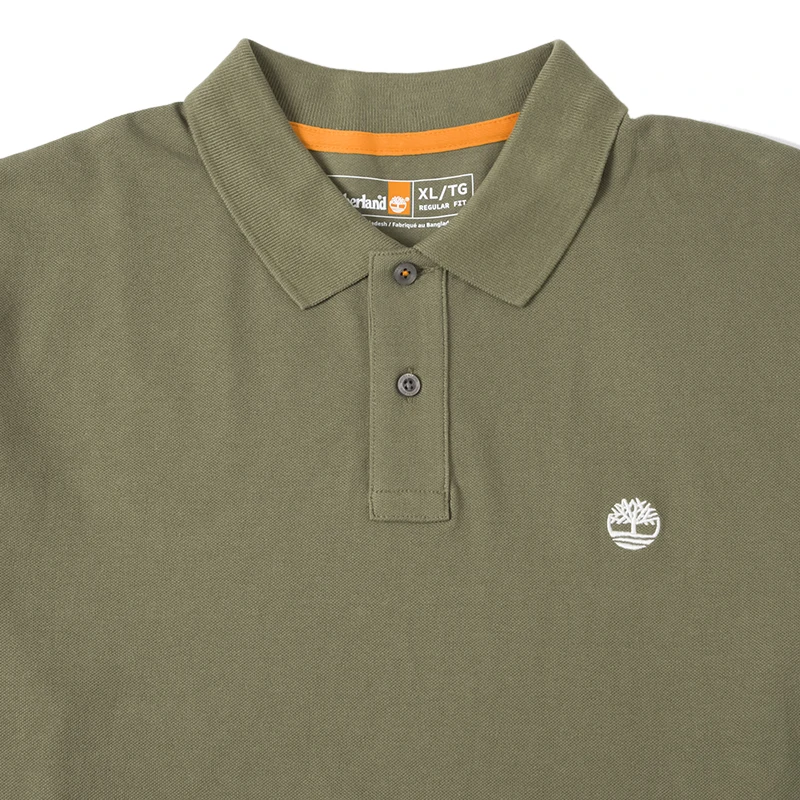 تي شيرت بولو رجالي بأكمام قصيرة من تمبرلاند تي شيرت فضفاض بأكمام قصيرة A24H2590