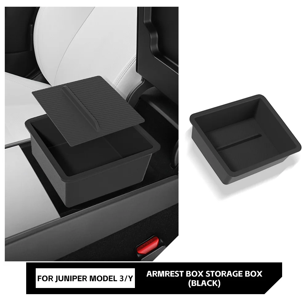 

Center Console Storage Tray For Tesla Model 3 Highland Model Y Juniper 2025 2026 Armrest Box Storage Box Interior Accessories