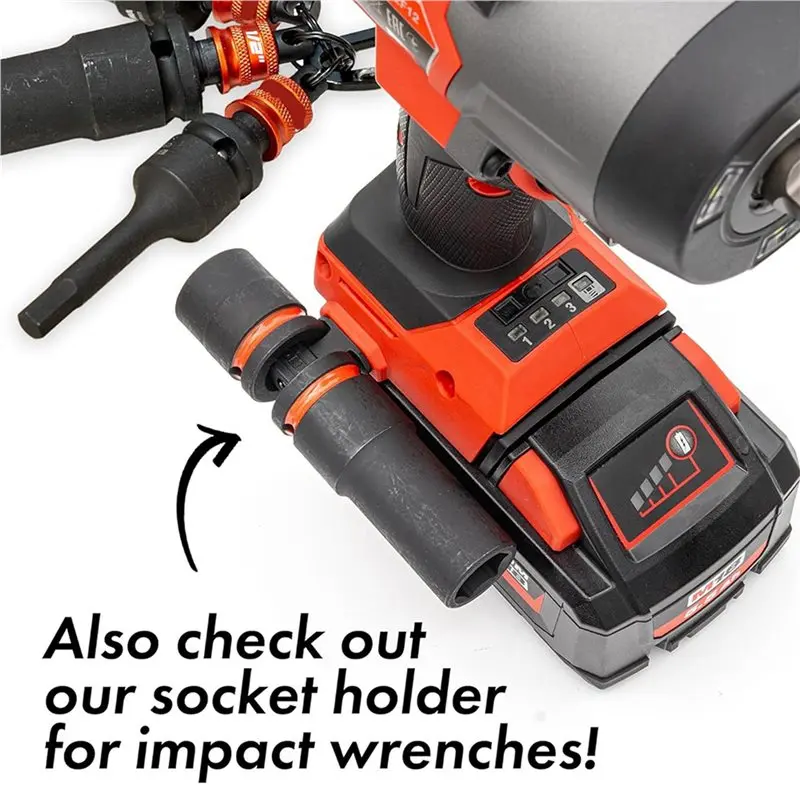 【NOW SAVE】2X Socket Holder Keychain 6Pc -1/2Inch Socket Organizer With Quick Release And Clip - Impact Wrench And Toolbox