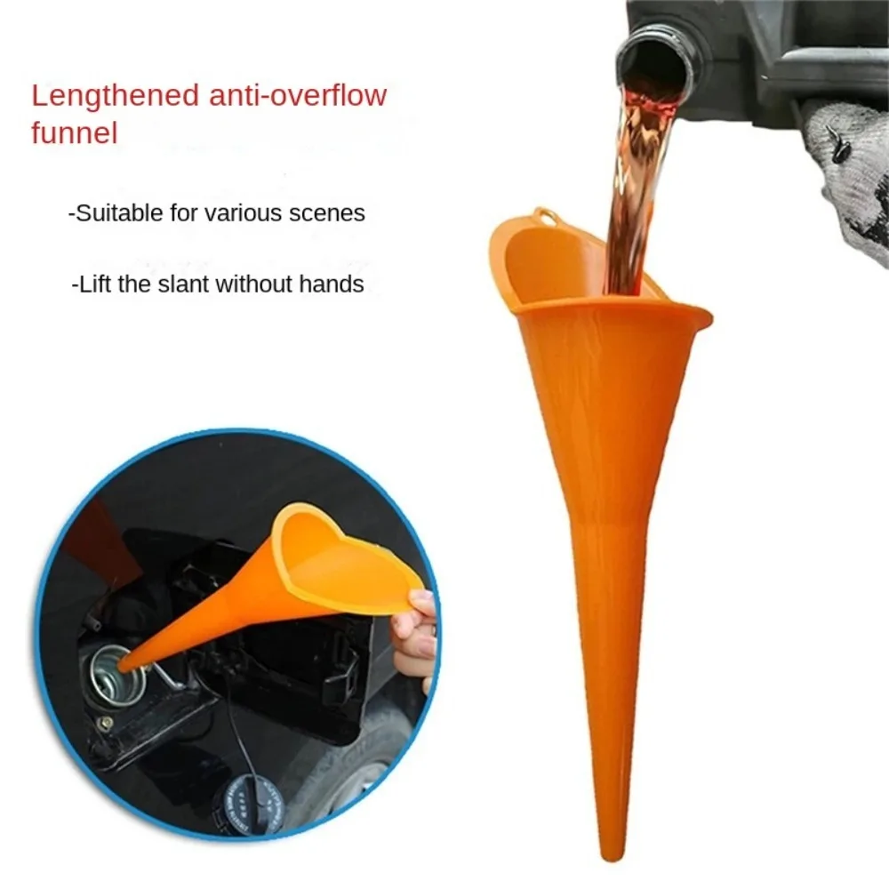 3PCS Plastic Car Long Stem Funnel Anti-leakage Anti-splash Gasoline Oil Fuel Filling Tools Motorcycle Refueling Tools Long Mouth