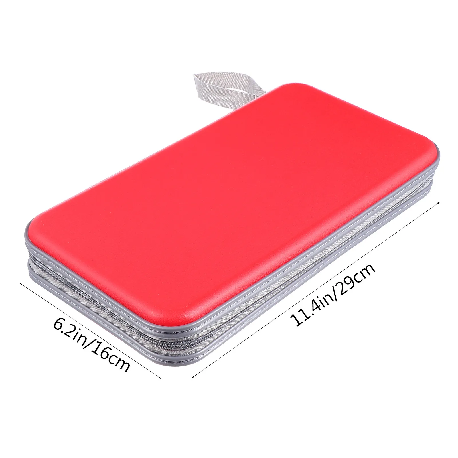 80 Unit Cd Storage Case Plastic Dvd Wallet Container with Zipper Lock Dust Resistant Disc Organiser Portable Travel Friendly