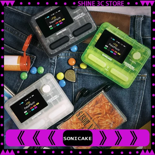 Imagen 1 del producto SONICAKE-amplificador de bajo de guitarra Master de bolsillo, pantalla LCD de 1,77 "", más de 100 pedales multiefectos, QME-10, compatible con OTG Looper, Mini amplificador de guitarra