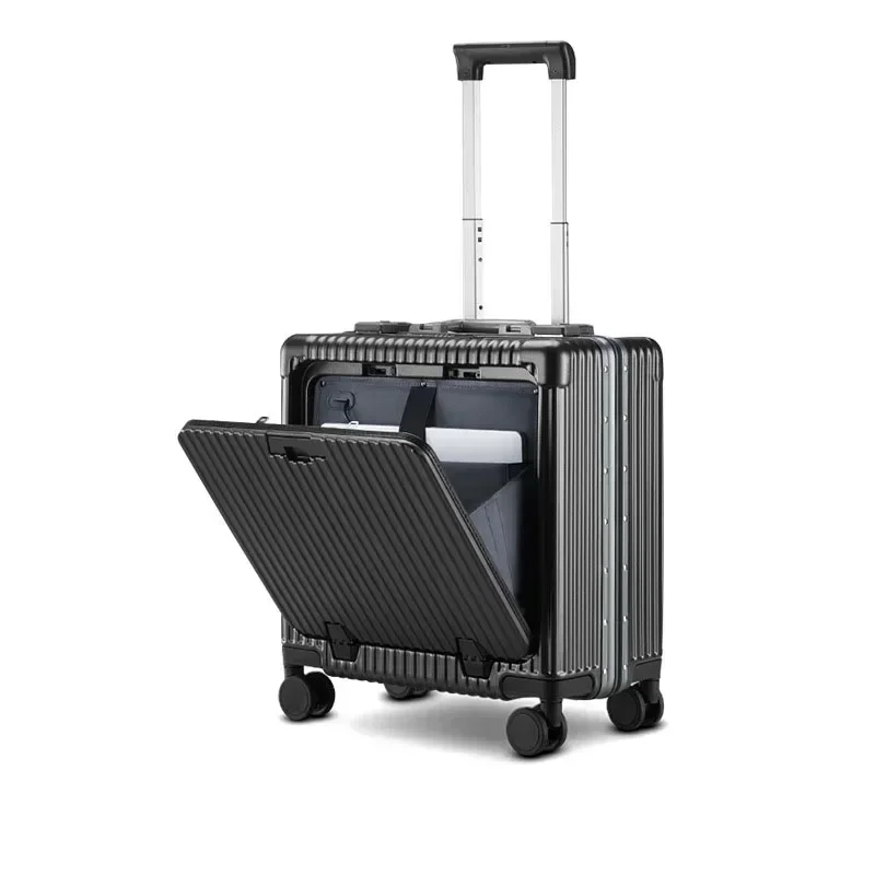 Nieuwe 18Inch Bagage Hoge Kwaliteit Uitbreidbare Oxford Doek Trolley Case Mute Universele Instapdoos Rollende Koffer