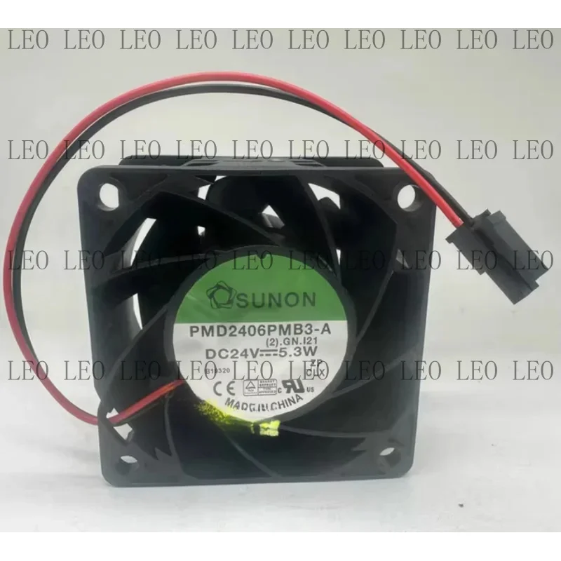 MY For SUNON 6038 PMD2406PMB3-A DC24V 5.3W Two-wire Inverter Cooling Fan