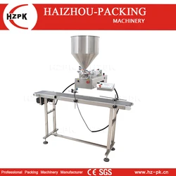 HZPK Semi-automatic Paste Filling Machine Conveyor Belt Accessories Can Be Used To Fill Beverages Jams HZ-1400S