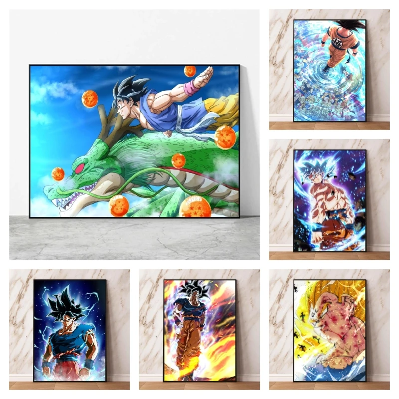 

Canvas Prints Dragon Ball Goku Room Home Cuadros Best Gift Birthday Gifts Decoration Paintings Kid Action Figures