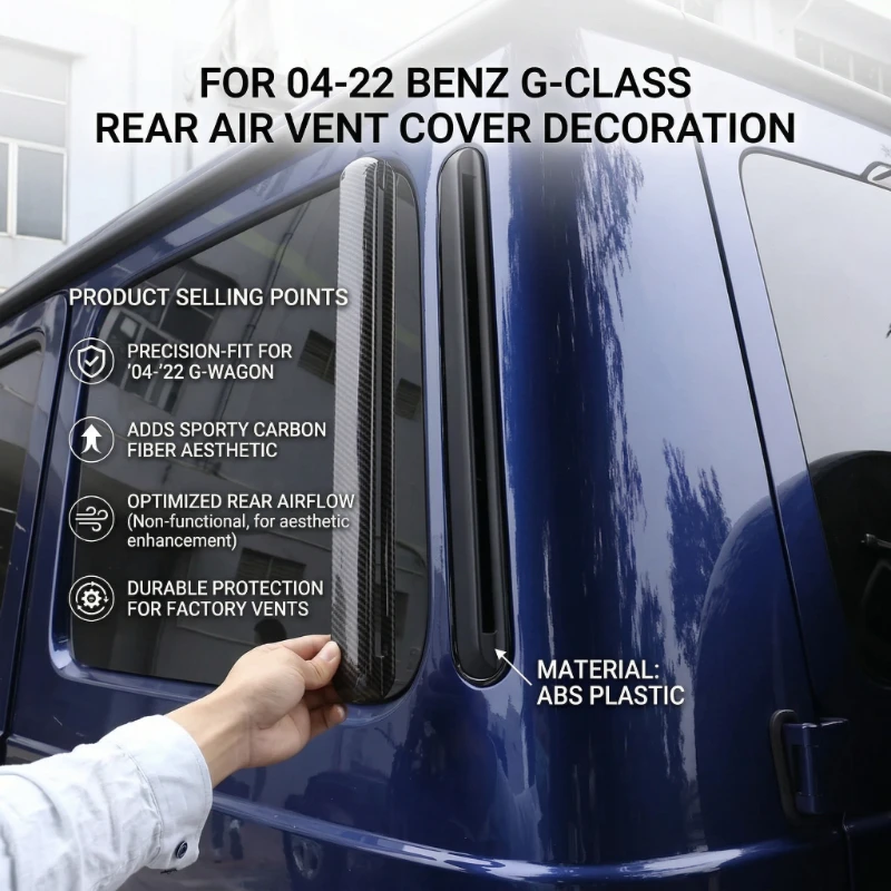 For Mercedes Benz G Class W463 2004-2022 Real Carbon Fiber Car Body Rear Side Air Vent Cover Trim Exterior Car Accessories