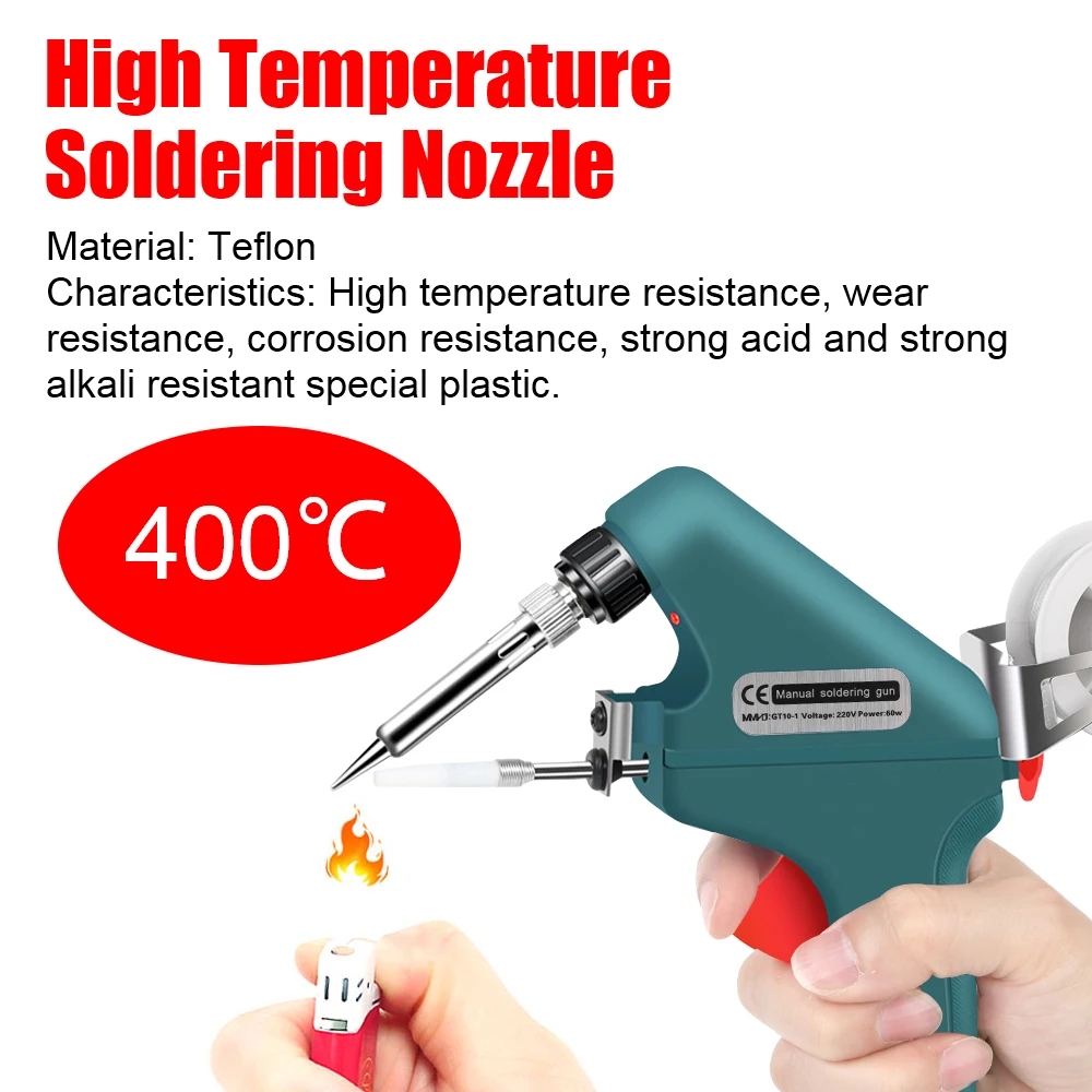 Soldering Iron Gun EU 220V Electric Hand-held Welding Machine 60W Welder Equipment Kit Automatic Tin Feeding