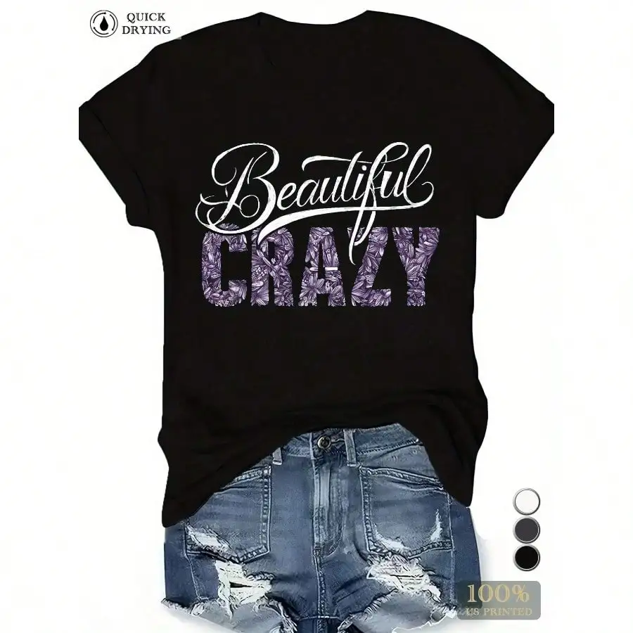 

Beautiful Crazy 150g Women'S Sports Short Sleeve T-Shirt
