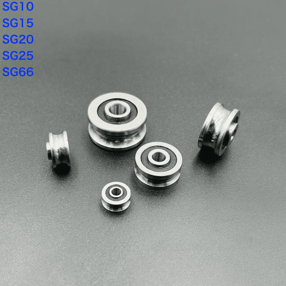 5-50pcs/Lot SG10 SG15 SG20 SG25 SG66 U Groove Pulley Ball Bearings Track Walking Guide Roller Bearing 3D Printer Parts