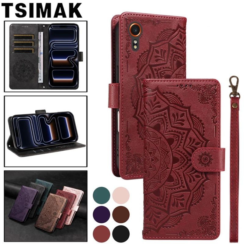 Wallet Flip Case For Samsung Galaxy Xcover 7 A3 A5 A6 Plus A7 A8 A9 J3 J4 J5 J6+ J7 Prime 2016 2017 2018 Leather Phone Cover