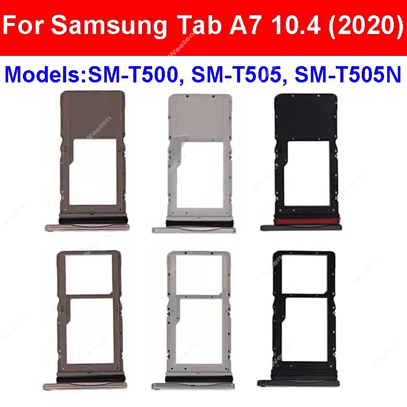 

SIM Card Tray Holder For Samsung Galaxy Tab A7 10.4 (2020) SM-T500 SM-T505 SM-T505N Micro SD Slot Socket Reader Adapter Parts