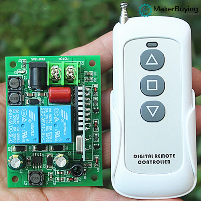 DC motor forward and reverse wireless remote control kit DC8-36V controller push rod motor lift and reverse switch