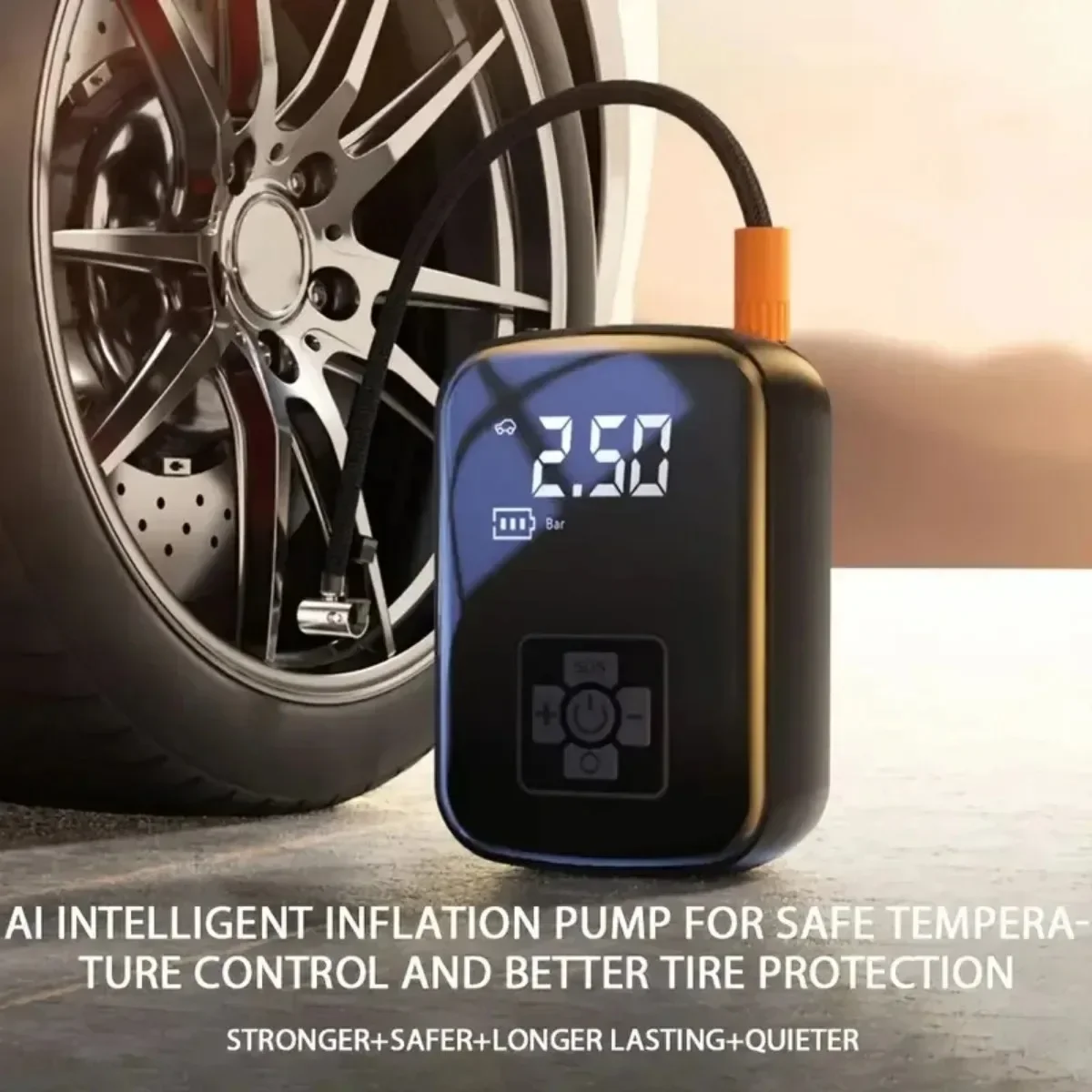 Portable Car Air Pump Wireless Intelligent Digital Display Tire Gases Machines Car Air Compressor Electric Tire Inflator Pump